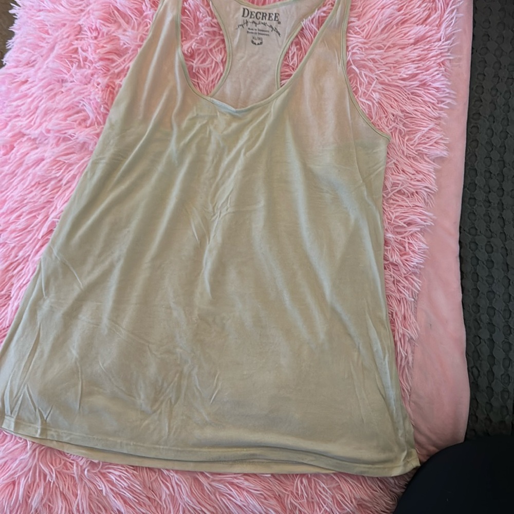 Decree race back tank top